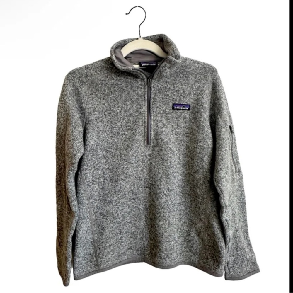 Patagonia grey quarter zip sweater